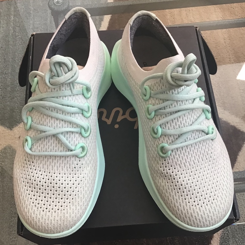 Allbirds Tree Dashers Running Shoes Cyclone (Light Green) Size 9